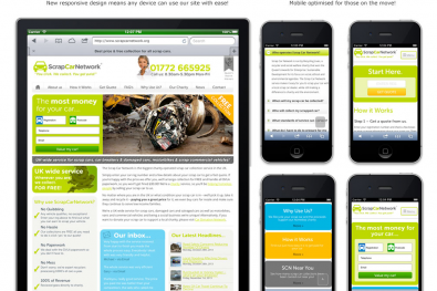 Scrap Car Network Mobile Website