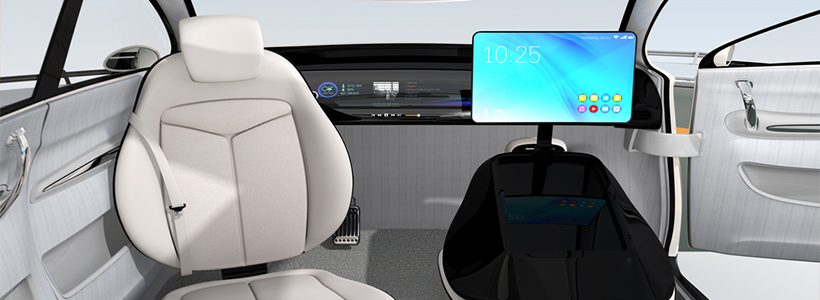 futuristic car interior