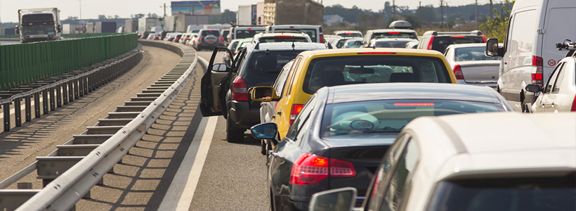 Traffic jam on motorway