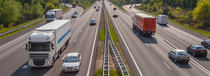 Busy UK Motorway