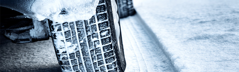 tyres in the snow