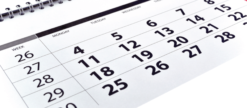 calendar and timing