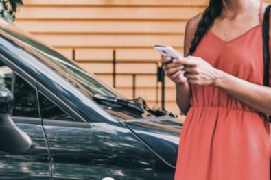 woman with car