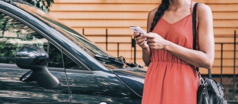 woman with car