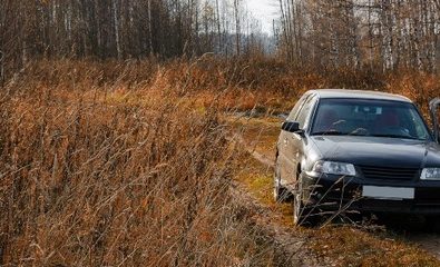 abandoned car