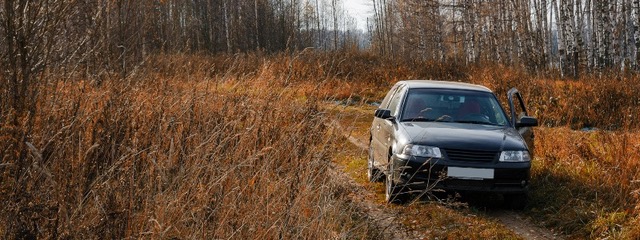 abandoned car