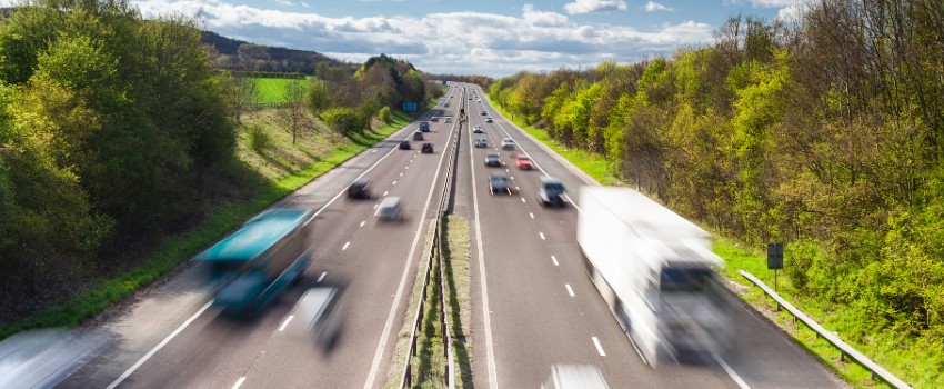 motorway with cars