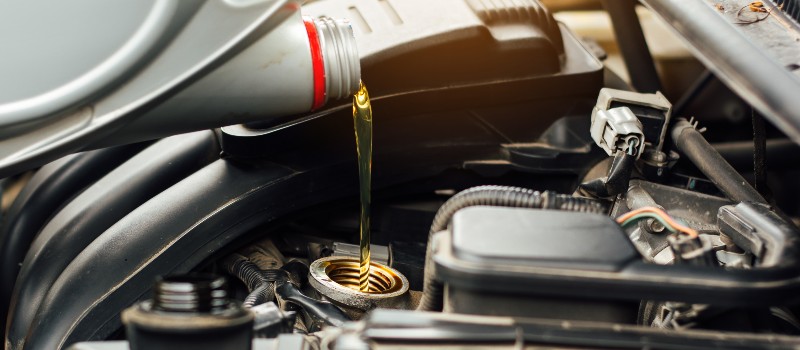 Pouring fluids into the car