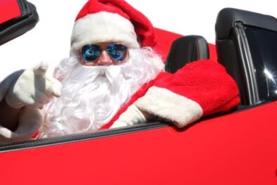 santa driving