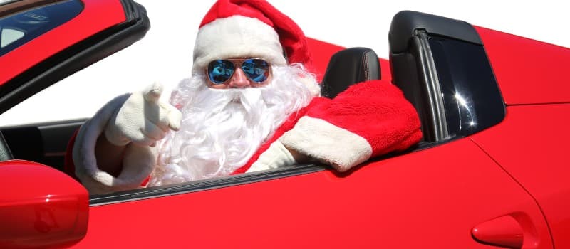 santa driving