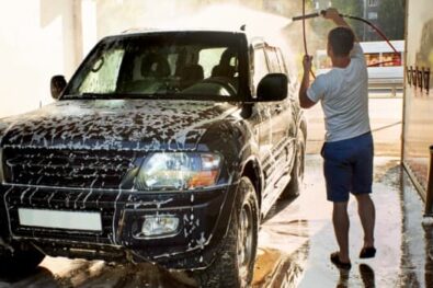 cleaning car