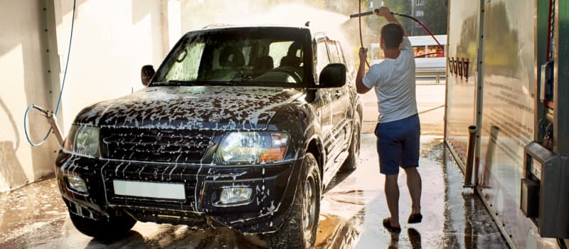 cleaning car